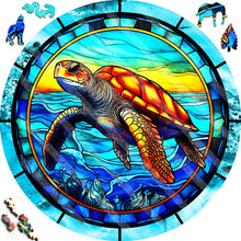 Charger l&#39;image dans la galerie, Puzzle 2D en Bois - Tortue Ascendante