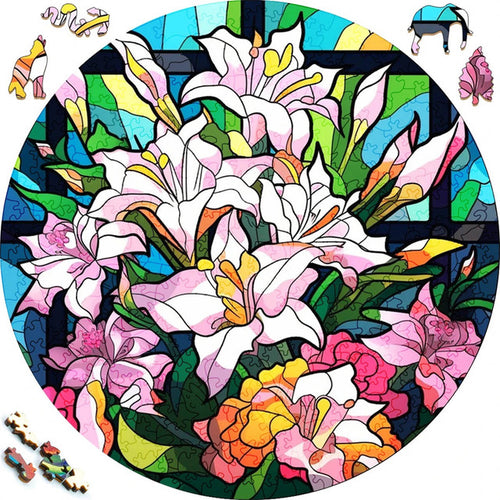 Puzzle 2D en Bois - Présentoir à Orchidées