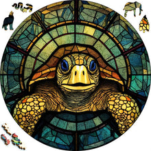 Charger l&#39;image dans la galerie, Puzzle 2D en Bois - Tortue Amicale