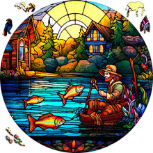 Charger l&#39;image dans la galerie, Puzzle 2D en Bois - Pêcheur du village