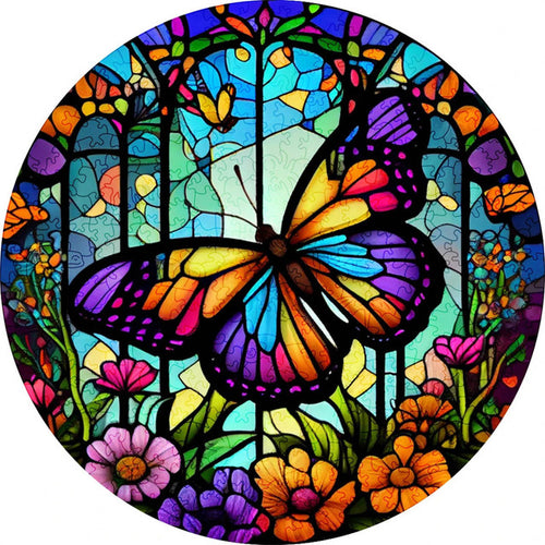 Puzzle 2D en Bois - Papillon de Printemps