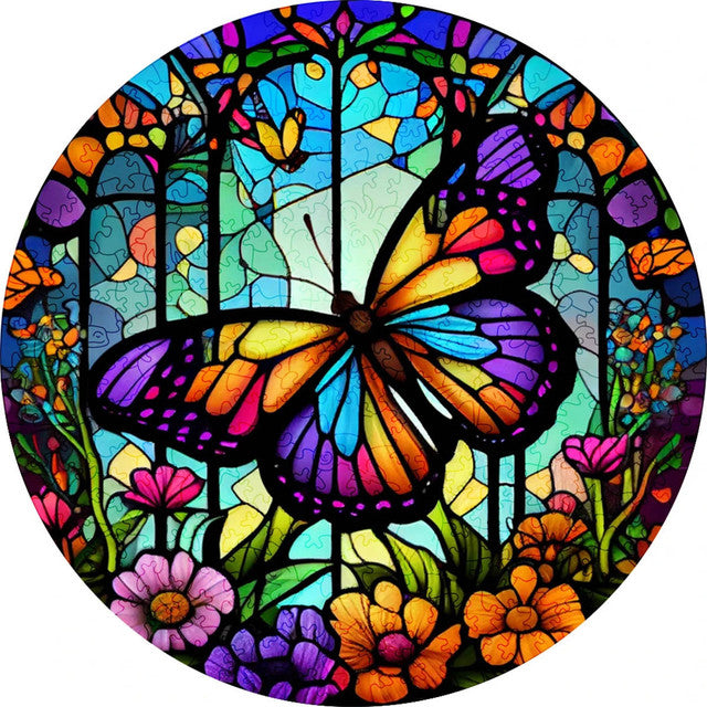Puzzle 2D en Bois - Papillon de Printemps