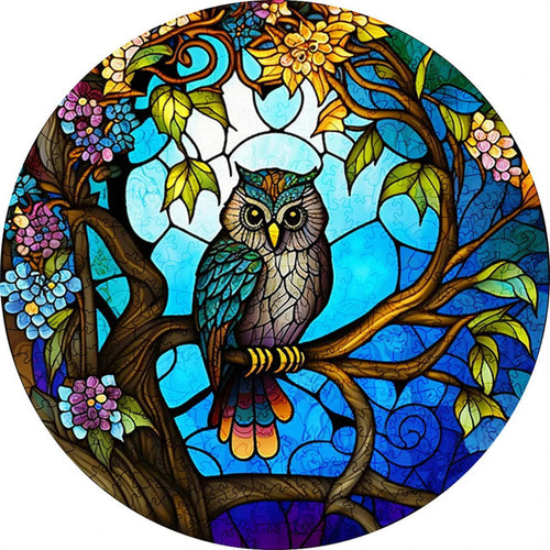 Puzzle 2D en Bois - Hibou Nocturne