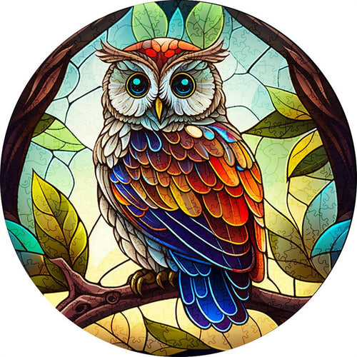 Puzzle 2D en Bois - Hibou du matin tôt