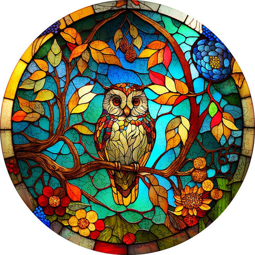 Puzzle 2D en Bois - Hibou sur une branche