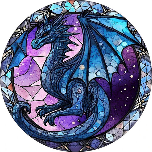Puzzle 2D en Bois - Dragon de la Galaxie