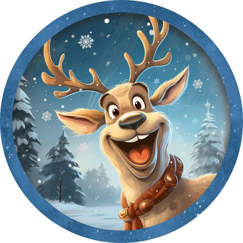 Puzzle 2D en Bois - Renne Heureux