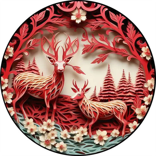 Puzzle 2D en Bois - Scène de cerf