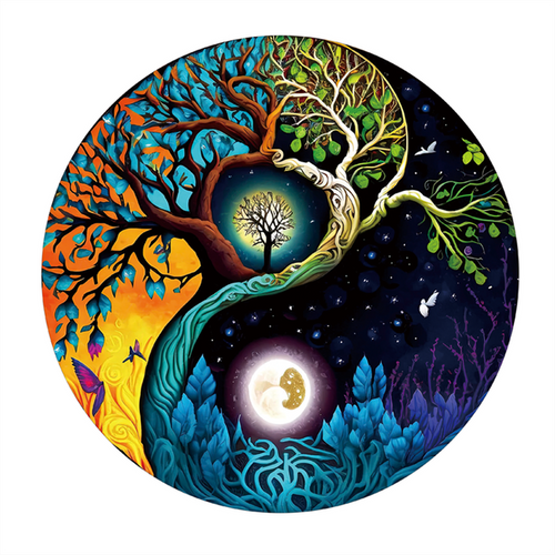 Puzzle 2D en Bois - Arbre du Temps