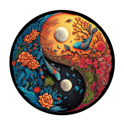 Puzzle 2D en Bois - Poisson Koi