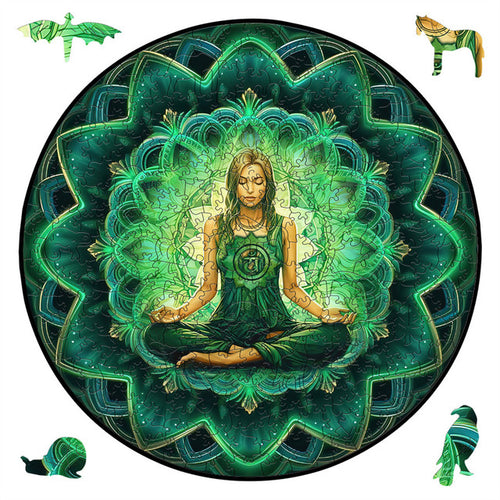Puzzle 2D en Bois - Fille Zen