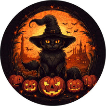 Charger l&#39;image dans la galerie, Puzzle 2D en Bois - Chat Sorcière