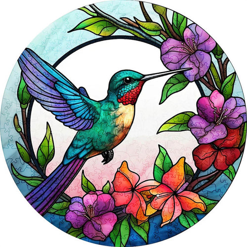 Puzzle 2D en Bois - Printemps du Colibri