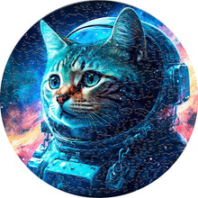 Charger l&#39;image dans la galerie, Puzzle 2D en Bois - Chat astronaute