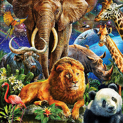 Puzzle 2D en Bois - Royaume Animal