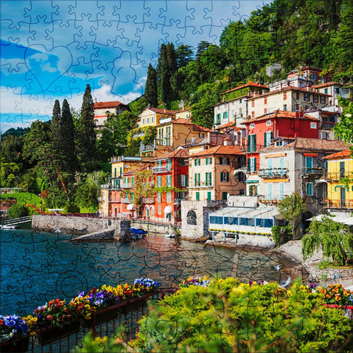 Puzzle 2D en Bois - Village Lacustre