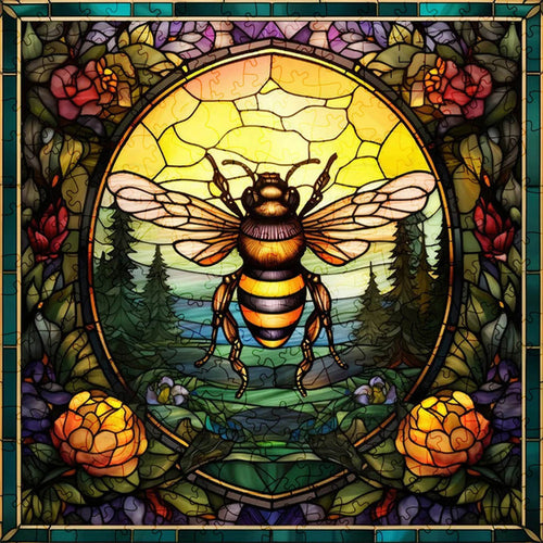 Puzzle 2D en Bois - Abeille dans la Nature