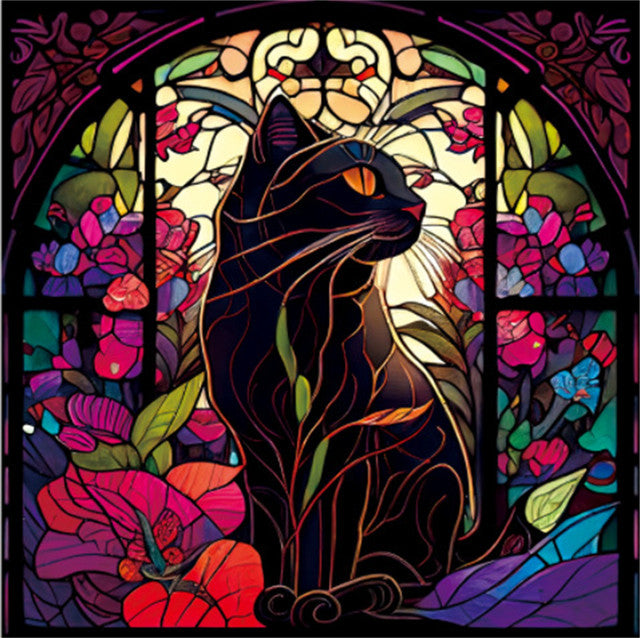 Puzzle 2D en Bois - Chat Lunatique