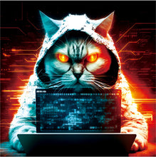 Charger l&#39;image dans la galerie, Puzzle 2D en Bois - Chat Hacker