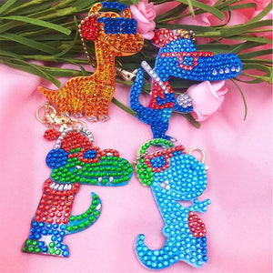 Pendentif Diamond Painting Dinosaures Cool Ensemble de 4 pièces