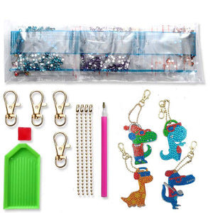 Pendentif Diamond Painting Dinosaures Cool Ensemble de 4 pièces