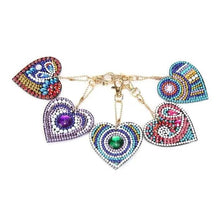 Charger l&#39;image dans la galerie, Pendentif en Forme de Cœur Diamond Painting Ensemble de 5 pièces