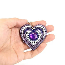 Charger l&#39;image dans la galerie, Pendentif en Forme de Cœur Diamond Painting Ensemble de 5 pièces