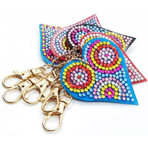 Pendentif en Forme de Cœur Diamond Painting avec Ensemble de 5 pièces