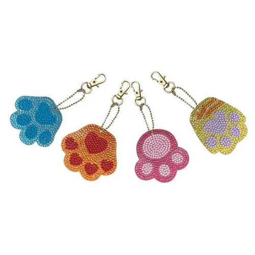 Pendentif Diamond Painting Pattes de Chien Ensemble de 4 pièces