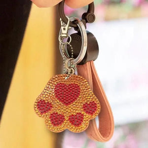 Pendentif Diamond Painting Pattes de Chien Ensemble de 4 pièces
