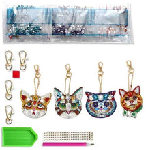 Charger l&#39;image dans la galerie, Pendentif Diamond Painting Chats Ensemble de 4 pièces