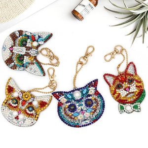 Pendentif Diamond Painting Chats Ensemble de 4 pièces