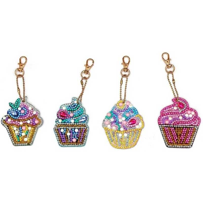 Pendentif Diamond Painting Muffin Ensemble de 4 pièces