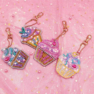 Pendentif Diamond Painting Muffin Ensemble de 4 pièces