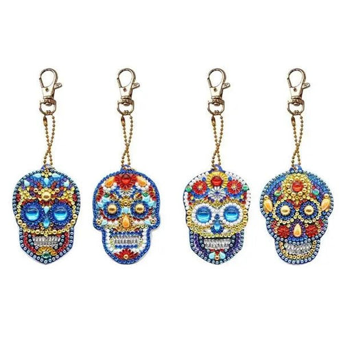Pendentif Crâne Diamond Painting Ensemble de 4 pièces