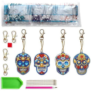 Pendentif Crâne Diamond Painting Ensemble de 4 pièces