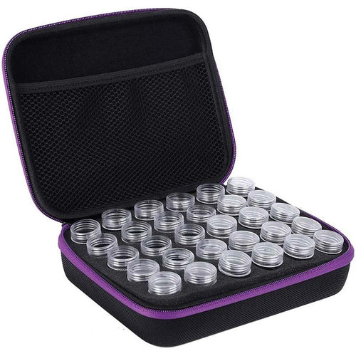 Boîte de Rangement Diamond Painting Violet avec 30 Compartiments