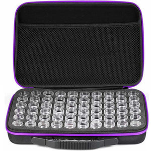 Étui de Rangement Diamond Painting Violet avec 60 Compartiments + Accessoires