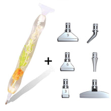 Charger l&#39;image dans la galerie, Stylo Premium Ergonomique Diamond Painting Plantes Vertes Orange
