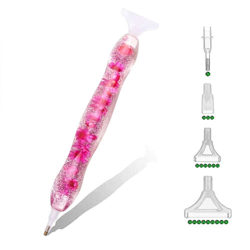 Stylo Premium Ergonomique Diamond Painting Fleurs Roses 5 Variantes