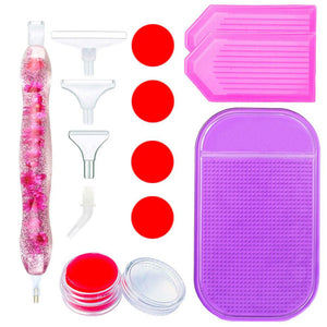 Stylo Premium Ergonomique Diamond Painting Fleurs Roses 5 Variantes