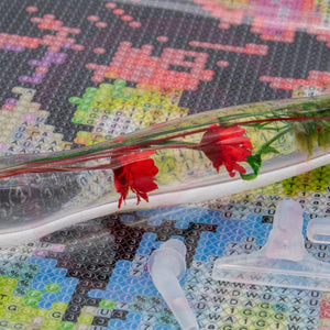 Stylo Premium Ergonomique Diamond Painting Fleurs Rouges