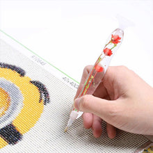 Charger l&#39;image dans la galerie, Stylo Premium Ergonomique Diamond Painting Fleurs Rouges