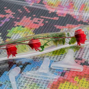Stylo Premium Ergonomique Diamond Painting Fleurs Rouges
