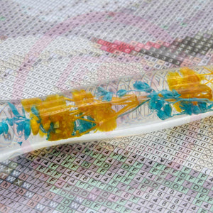 Stylo Premium Ergonomique Diamond Painting Plantes Turquoise Orange