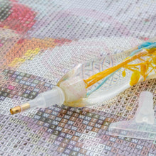 Charger l&#39;image dans la galerie, Stylo Premium Ergonomique Diamond Painting Plantes Turquoise Orange