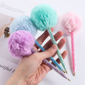 Stylo à Paillettes Diamond Painting avec Pompon en 4 Couleurs Accessoire