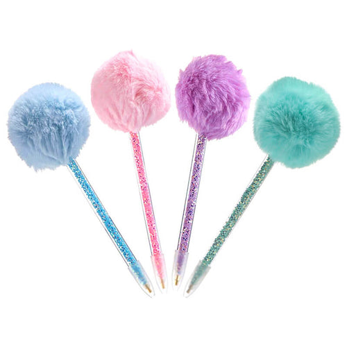 Stylo à Paillettes Diamond Painting avec Pompon en 4 Couleurs Accessoire