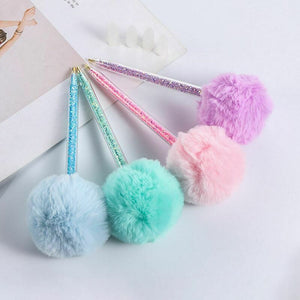 Stylo à Paillettes Diamond Painting avec Pompon en 4 Couleurs Accessoire