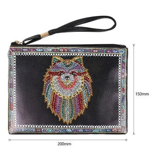 Sac Poignet Diamond Painting Chien scintillant